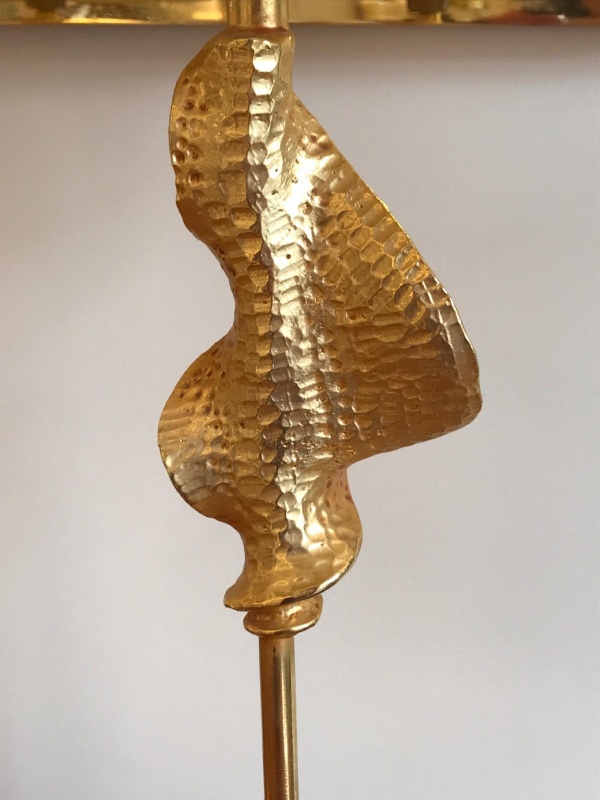 Fondica Awesome Pair Of Gold Bronze Desk Lamps Signed De Wael