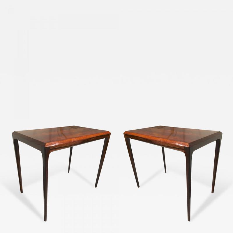 Johannes Andersen pair rosewood side tables