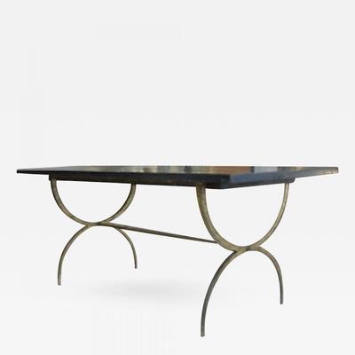 Maison Ramsay Dining Table Gold Leaf Base
