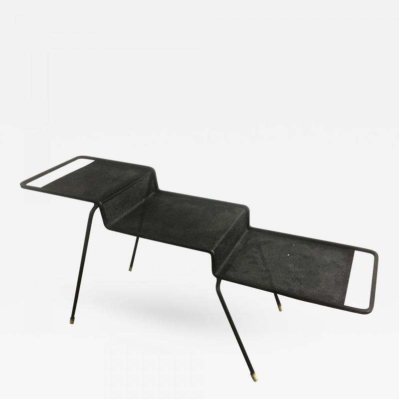 Mathieu Matégot Rigitule black Long Coffee Table