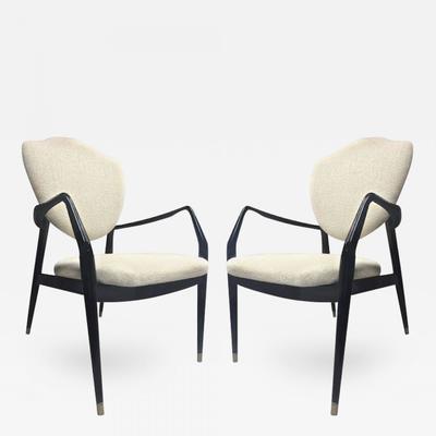 Karl-Erik Ekselius black lacquered chairs