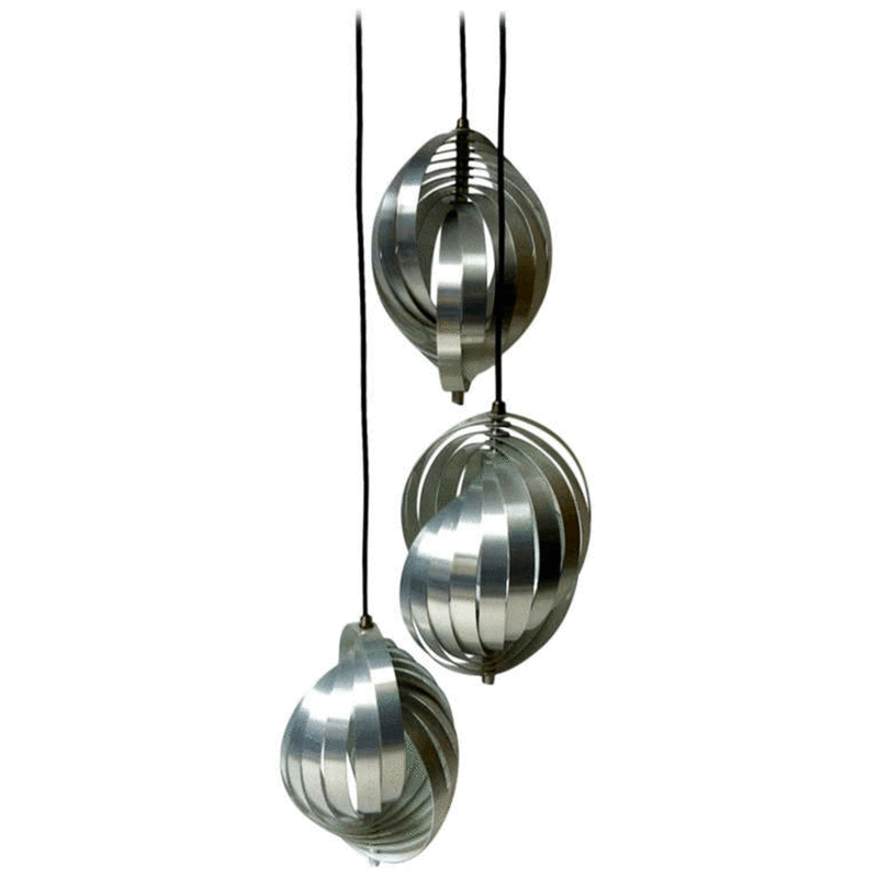 Henri Mathieu three lights shell chandelier