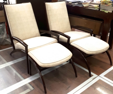 Adrian Pearsall Pair of Lounge Chairs and Ottoman 