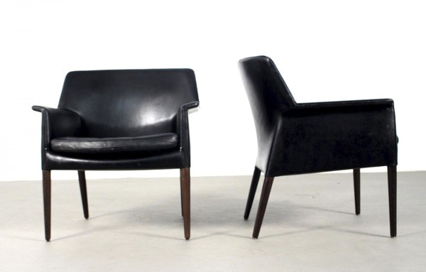 Aksel Bender Madsen & Ejner Larsen, exceptional set of 4 chairs