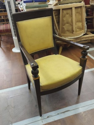 Andre Arbus attributed pair of neo classical armchairs