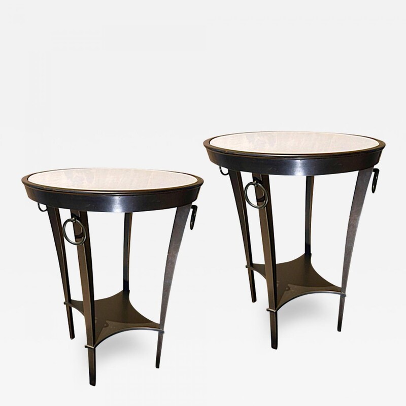 Andre Arbus chicest pair of blackened solid bronze coffee table