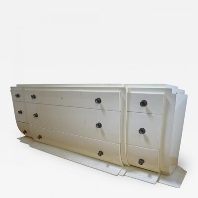 Andre Arbus Cream Lacquered Cream Chest of Drawers