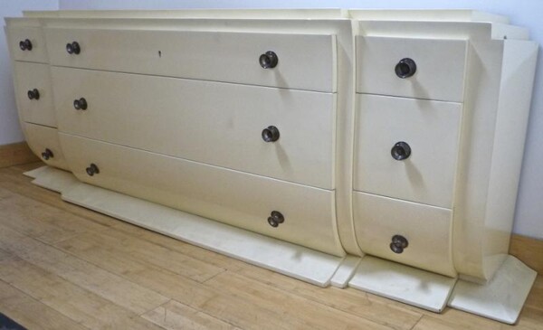 Andre Arbus Cream Lacquered Cream Chest of Drawers