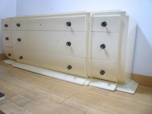 Andre Arbus Cream Lacquered Cream Chest of Drawers