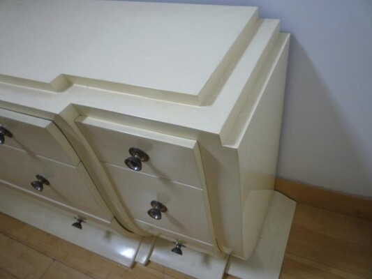 Andre Arbus Cream Lacquered Cream Chest of Drawers