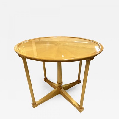 André Arbus refined documented solid sycamore coffee table