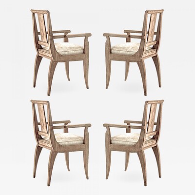 Andre Arbus set of 4 dinning or playing card chairs
