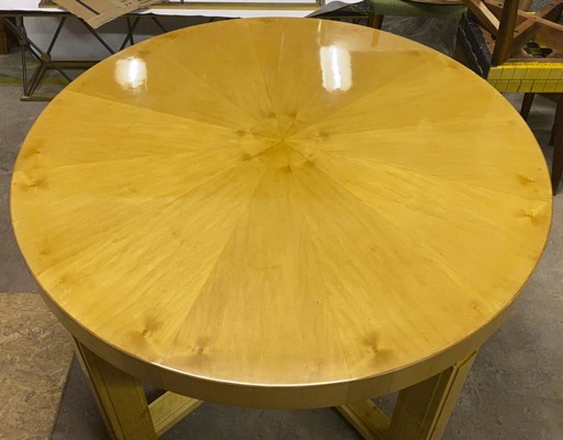 Andre Arbus stunning Neo classic sycamore central table sunburst