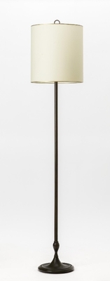 Andre Arbus style pair of neo classic oxidized bronze floor lamp