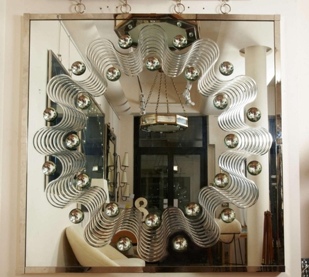 André Hayat Bubble Mirror with Engraved Wave Design model