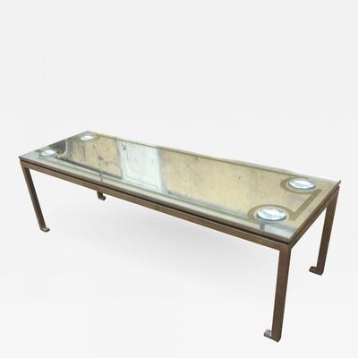 André Hayat Long Gold Bronze Patinated Coffee Table