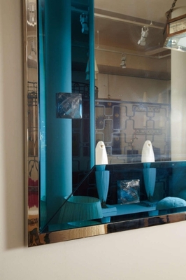 André Hayat Mirror model Malibu Beveled Deep Blue