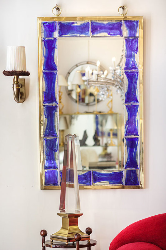 André Hayat Mirror model 'New York' deep blue