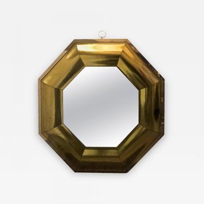 André HAYAT Mirror  model Palm spring gold octogonnal mercury