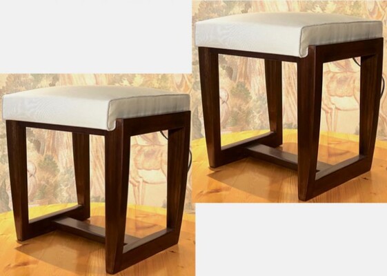 Andre Sornay pair of rare modernist stools