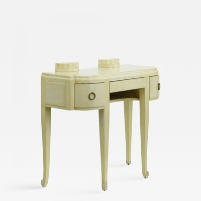 Art deco french parchment vanity table