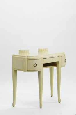 Art deco french parchment vanity table