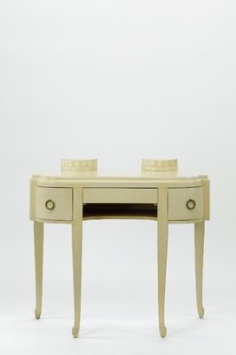 Art deco french parchment vanity table