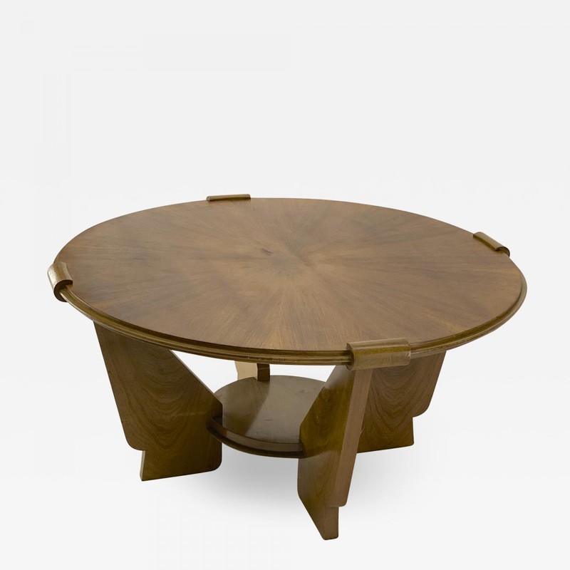 Art deco superb round coffee table