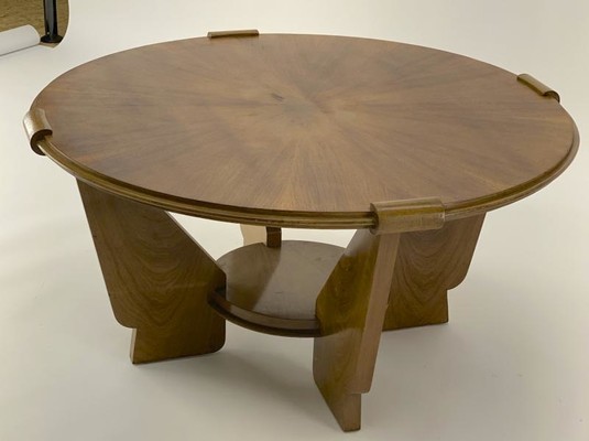 Art deco superb round coffee table