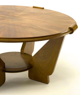 Art deco superb round coffee table