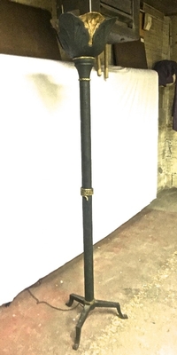 Art Deco Wrought Iron Floor Lamp