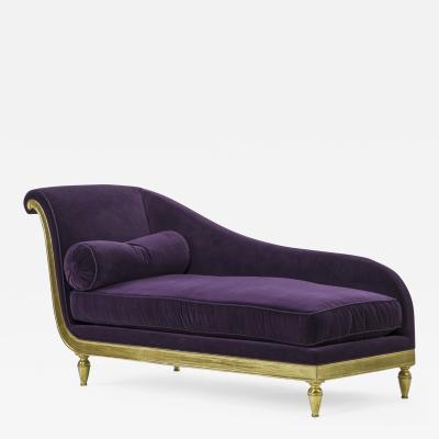 Attributed Maurice Hirsch gold lead art deco daybed