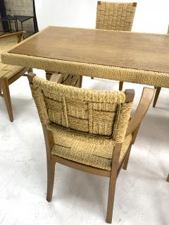 Audoux minet genuine oak and hay rope set of 6 arm chairs