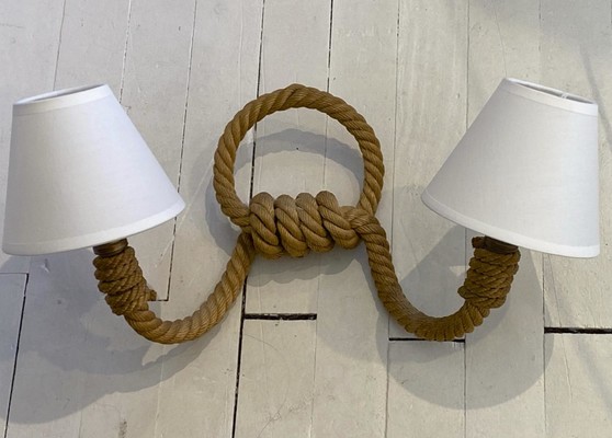 Audoux Minet pair of witty 2 light rope sconces