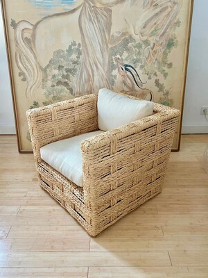 Audoux Minet riviera style superb condition comfy arm chair