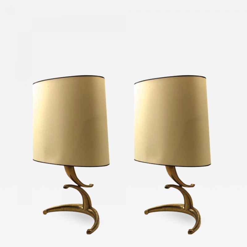 Awesome Pair Of Gold Bronze Banana Shaped Table Lamps Table Lamp
