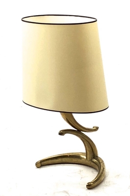 Awesome pair of gold bronze banana shaped table lamps