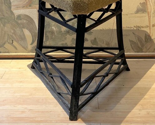 Awesome Triangle stool with art nouveau art deco 