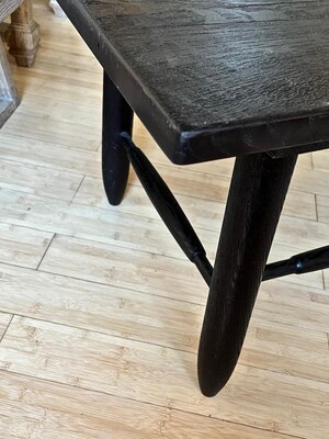 Black sand blasted oak organic coffee table