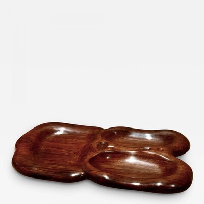 Brazilian carved superb solid wood tray