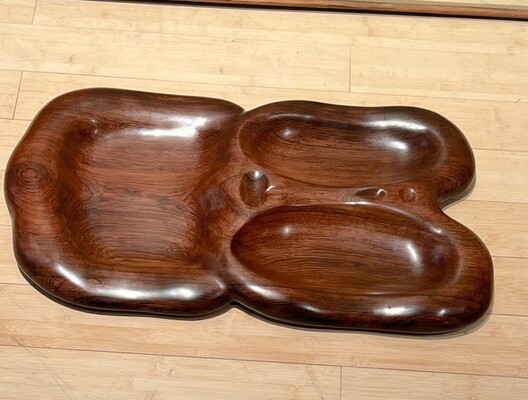 Brazilian carved superb solid wood tray