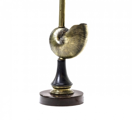 Bronze shell pair of table lamps