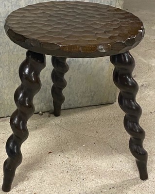 brutalist country twisted leg and rarest carved top 