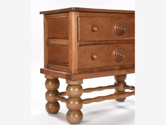 Charles Dudouyt charming carved chest of drawers