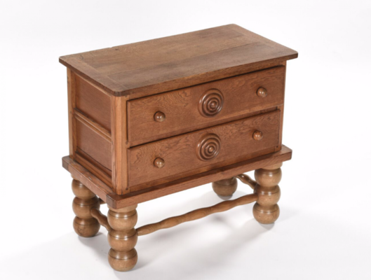 Charles Dudouyt charming carved chest of drawers