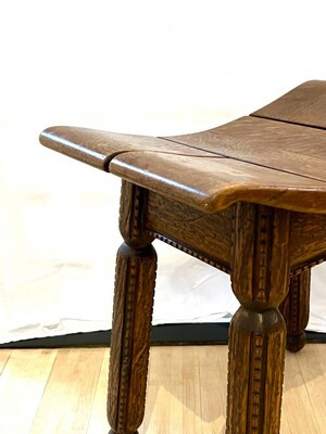 Charles Dudouyt rare early art deco bench