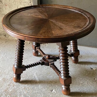 Charles Dudouyt sturdy solid oak coffee table