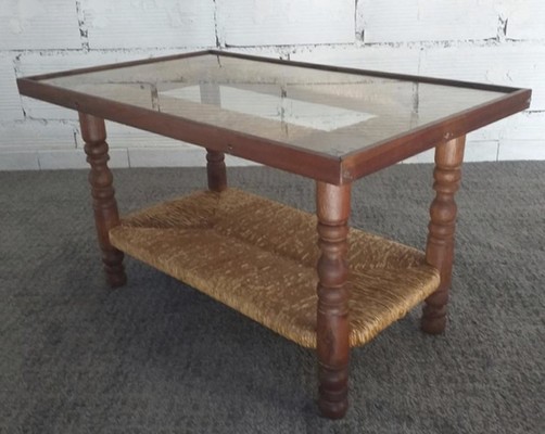 Charles Dudouyt style organic brutalist coffee table 