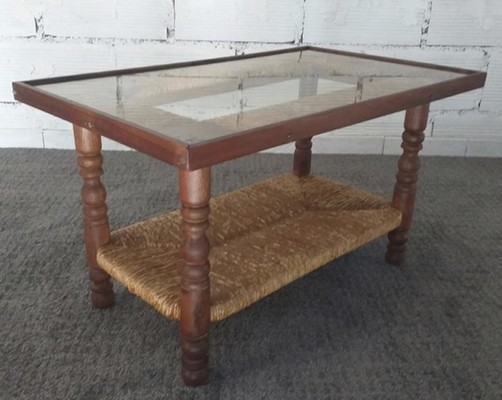 Charles Dudouyt style organic brutalist coffee table 
