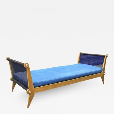 Charles Ramos superb metal perforated side and wood day bed